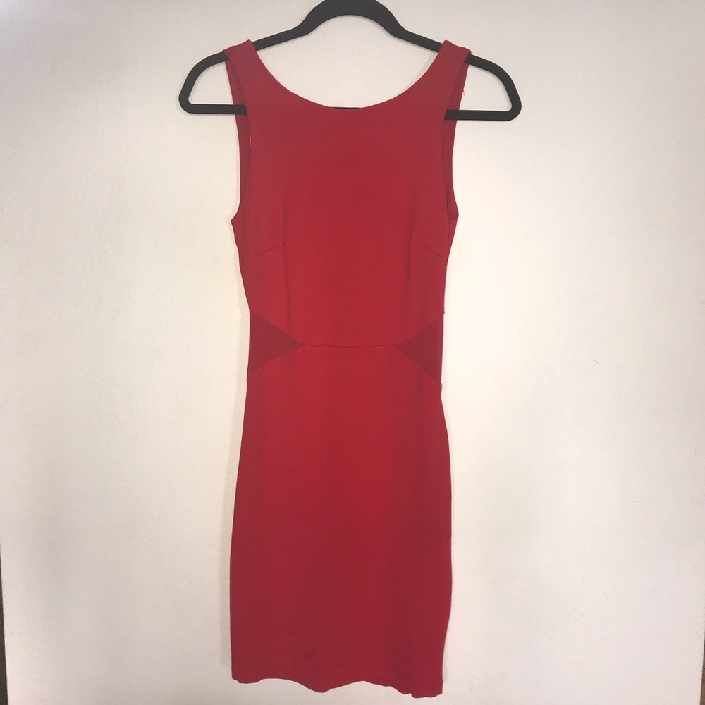 Zara red bodycon dress